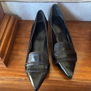 Tory Burch Oxford Loafer Kitten Heels Size 7.5M